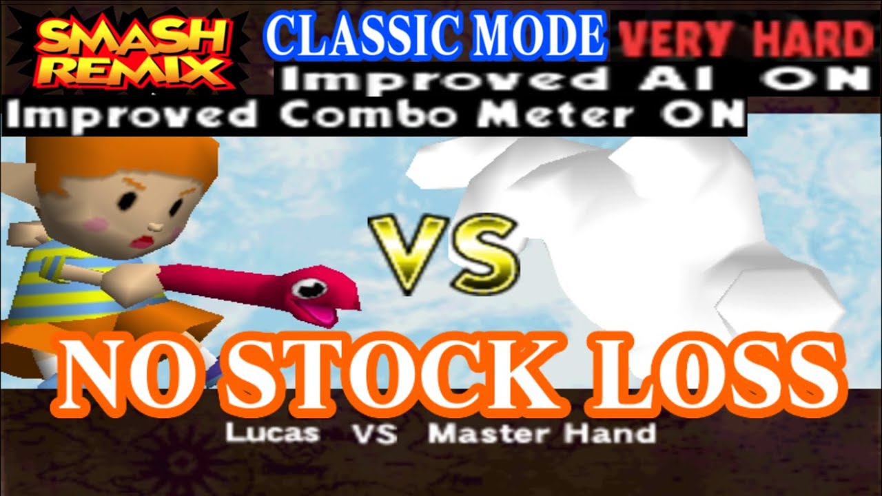 Smash Remix - Classic Mode Gameplay with Lucas (VERY HARD) No stock loss