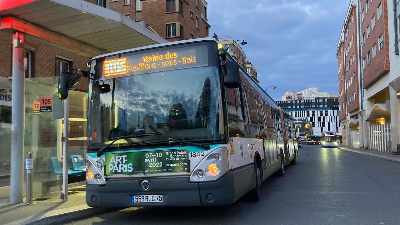 Ligne 105 — CITELIS 18 RATP BUS | 1837 KICKDOWN !!!
