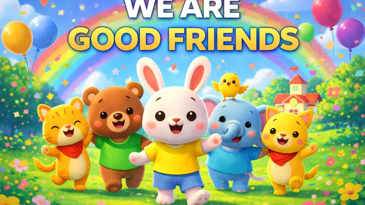 We Are Good Friends 🐰🐻🐱 | Fun Kids Song About Friendship | Cartoon TV-0209