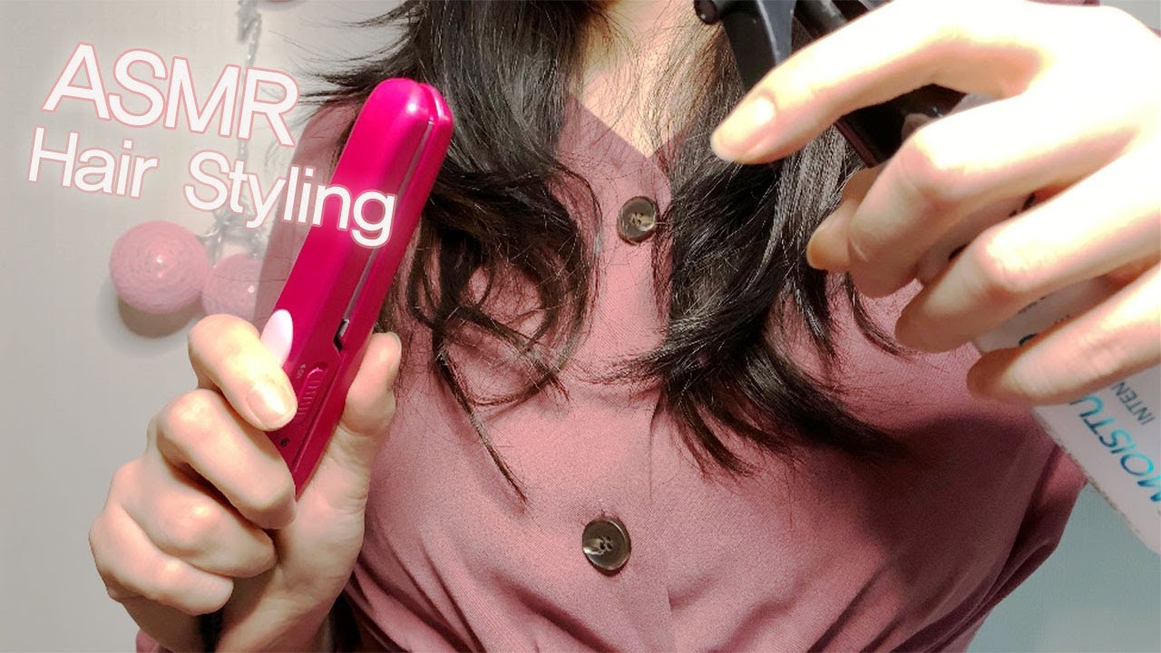[Sub✔️] ASMR 머리 빗고 고데기 해줄게! ㅣ Hair Iron, Straightener, Brushing
