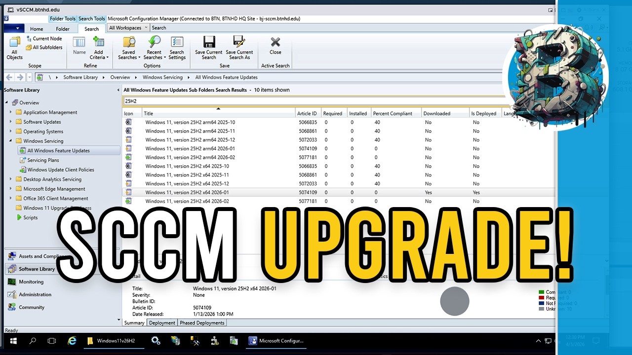 How to UPGRADE to Windows 11 25H2 or 26H1 Using SCCM Feature Updates