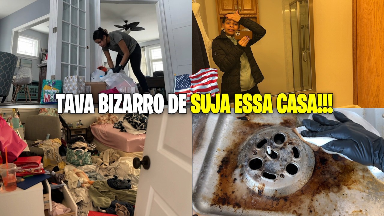 LIMPEZA EXTREMA NOS EUA: A casa mais suja que já peguei! 🇺🇸🧼