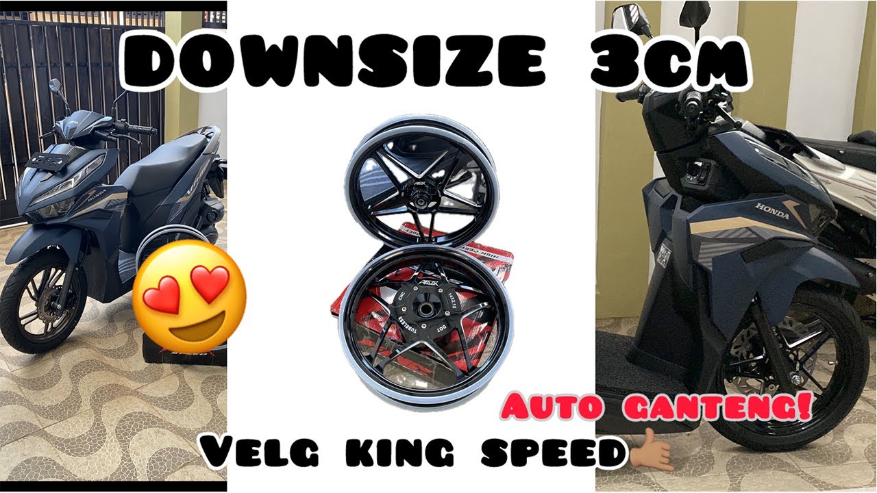 PASANG VELG KINGSPEED BINTANG ALMU + DOWNSIZE 3cm - VARIO 125 NEW GEN 2