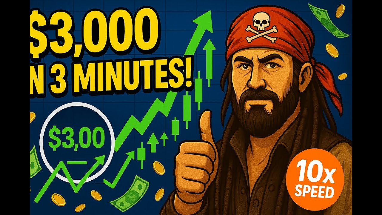 $3,000 in 2 Minutes! Captain Profits Day Trading (10x Speed Replay)