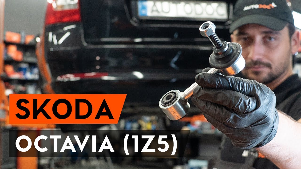 Hvordan bytte bak stabilisatorstag / bak lenkearm der p&aring; OCTAVIA (1Z5) [AUTODOC-VIDEOLEKSJONER]