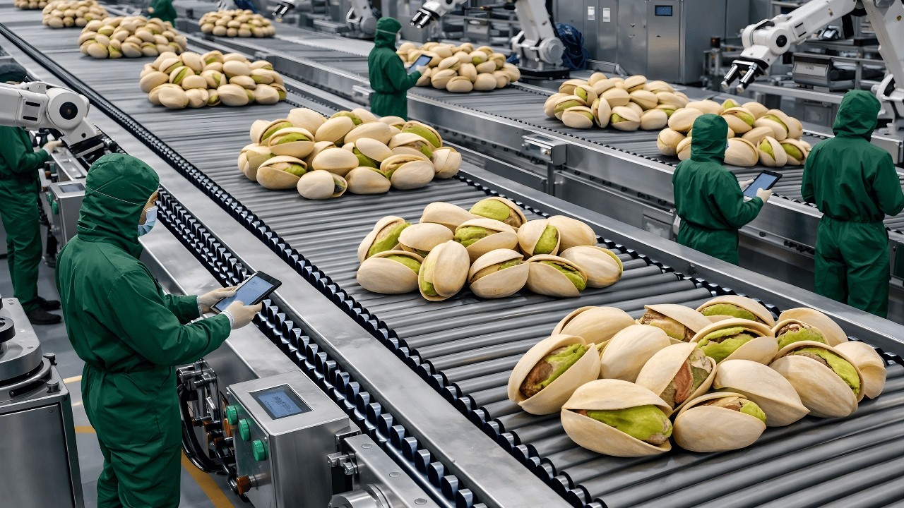 Inside a Modern Pistachio Factory: From Raw Pistachios to Perfect Roasted Nuts (Full Process)