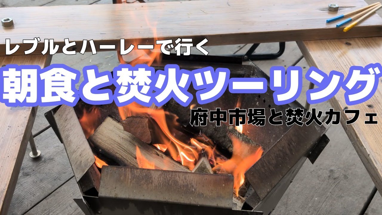 【朝活ツーリング】府中の市場から町田の焚火カフェへ｜ハーレー乗りと行く朝7時スタートのゆったりツーリング【モトブログ】