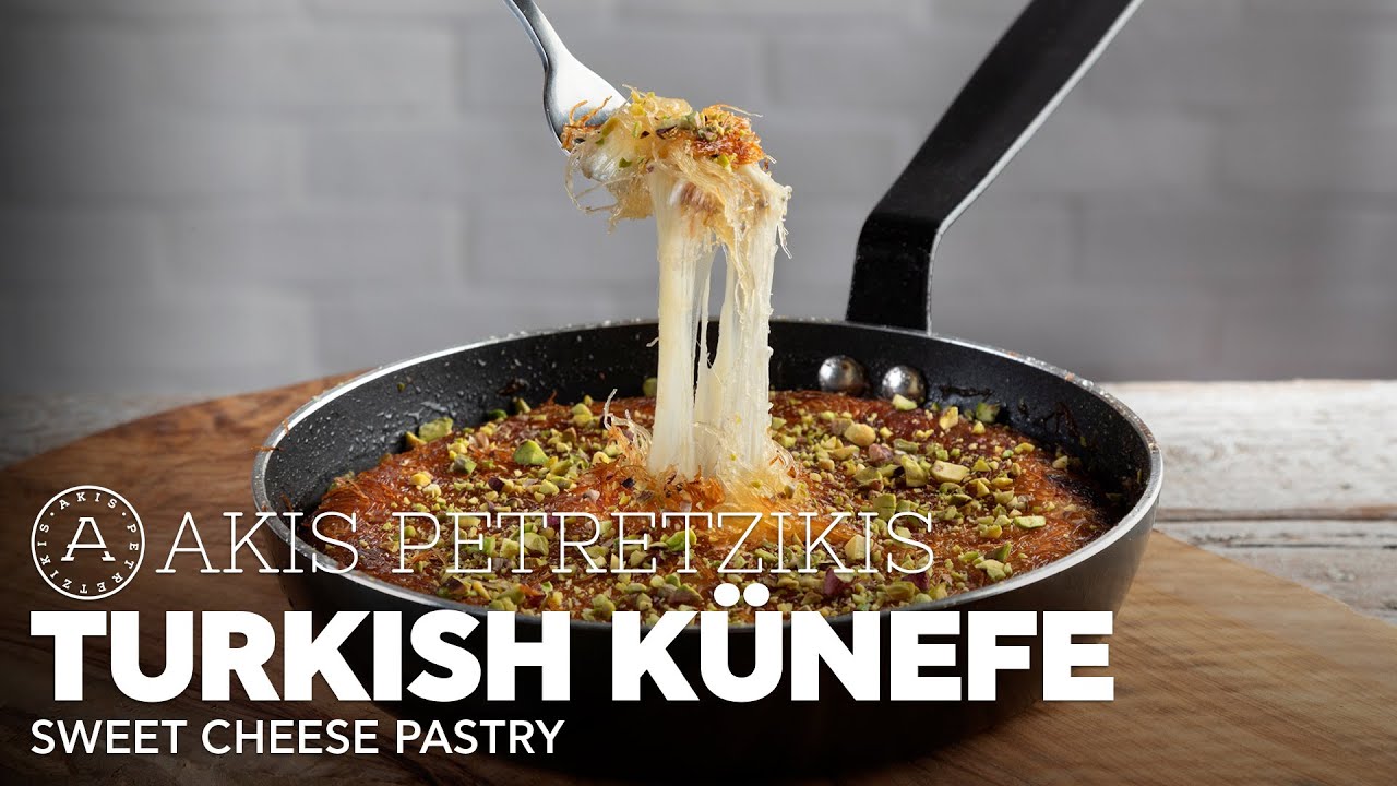 Turkish Kunefe – Sweet Cheese Pastry | Akis Petretzikis