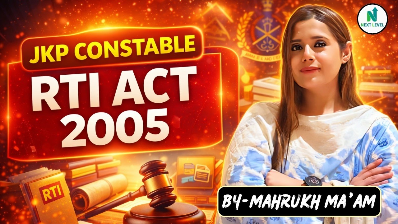 JKP Constable | RTI Act 2005 Complete Lecture | By Mahrukh Mam