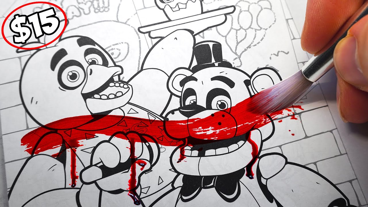 Художник ужасов против книги-раскраски Five Nights at Freddy's за 15 долларов (FNAF) ✍️
