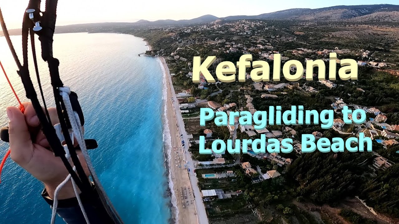 Paragliding mount Ainos to Lourdas Beach Kefalonia