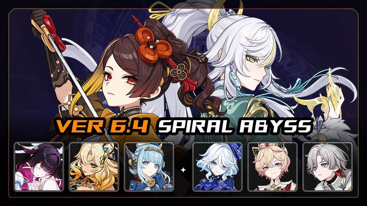 【원신】 ver 6.3(2nd) Spiral Abyss 나선비경 (+캐릭터스펙) | 상 - 치오리 콜롬비나 실로닌 이네파 · 하 - 자백 푸리나 달리아 일루가