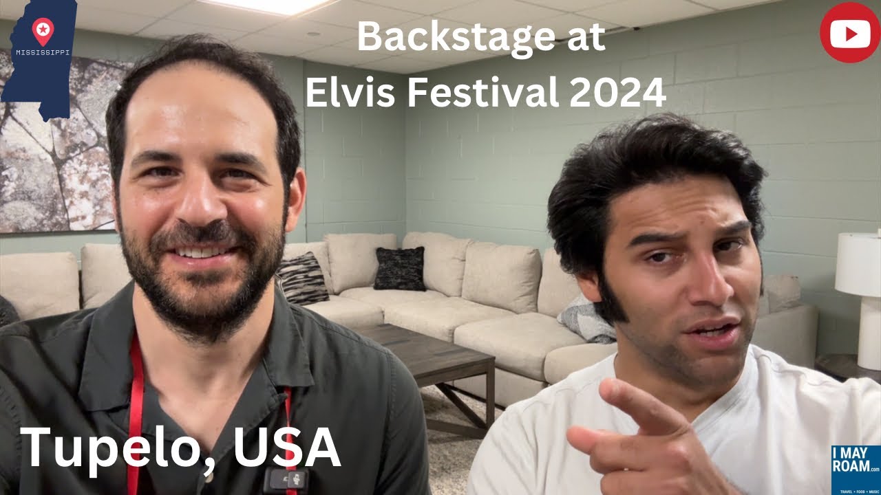 Backstage at Tupelo Elvis Festival 2024 with Tribute Artist Cote Denotah