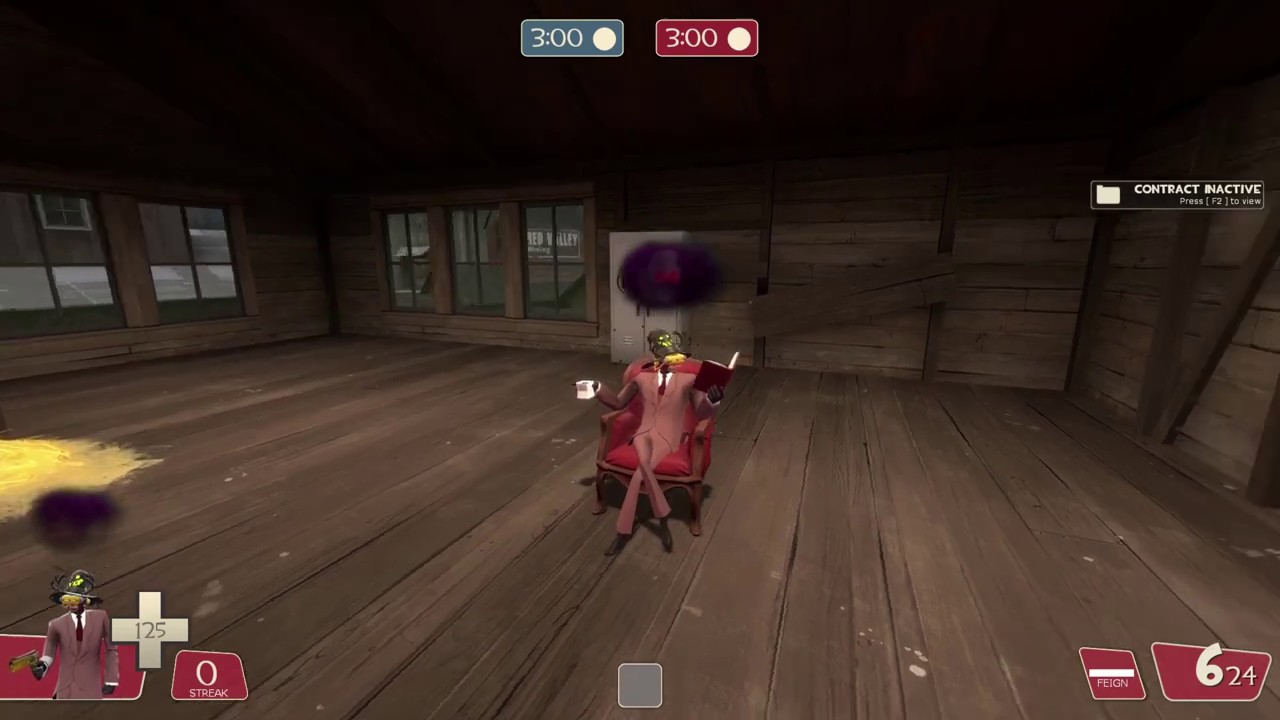 Use of Knife storm effect in unusual combos for spy.
