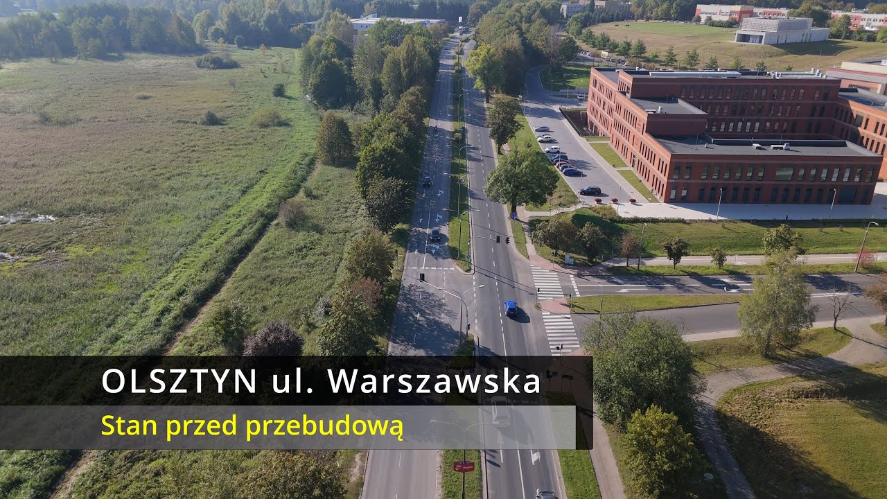 Olsztyn - ul Warszawska przed przebudową | 20.09.2024 | Widok z drona | DJI Air 3 4K