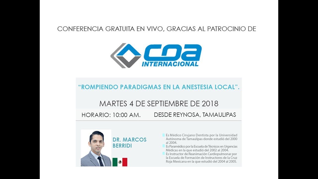 735 Rompiendo paradigmas en la Anestesia Local