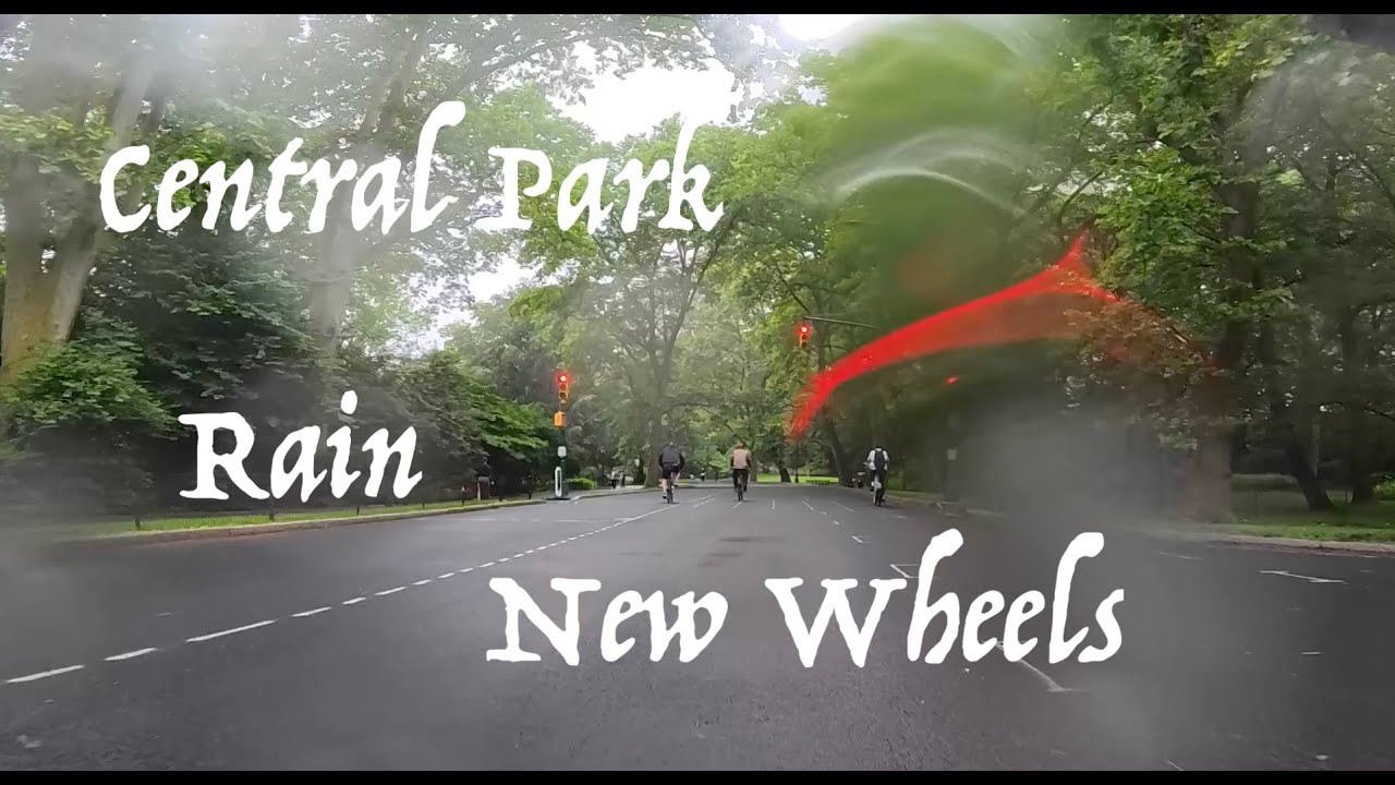 4K Cycling Central Park & Testing new Wheels in the Rain