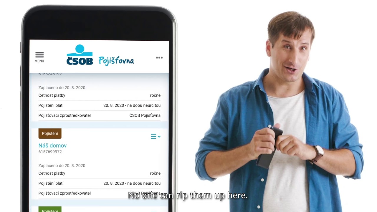 Pojištění ve Smartbankingu - video návod / Anglické titulky