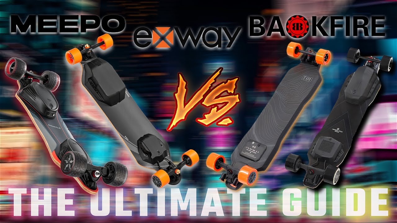 BEST Electric Skateboards of 2023 | Meepo V4 VS Exway FLEX VS Backfire ERA & G2 (Budget Edition)