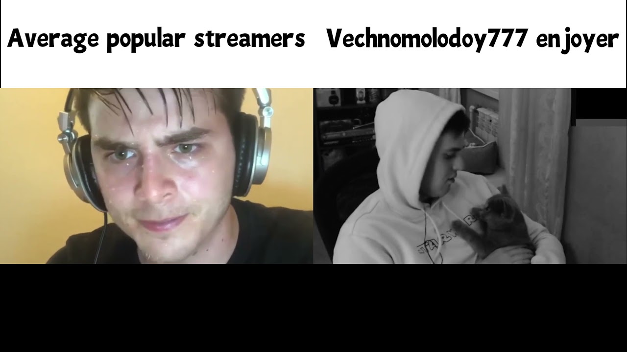Average popular streamers vs Vechnomolodoy777 enjoyer