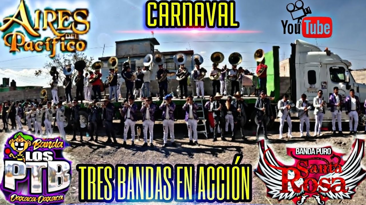 🎥😎3 BANDAS EN ACCIÓN ❤️🎉💥😱 CARNAVAL 2026✨🎊(ZONA CENTRO) SAN ANDRÉS CUEXCONTITLAN 