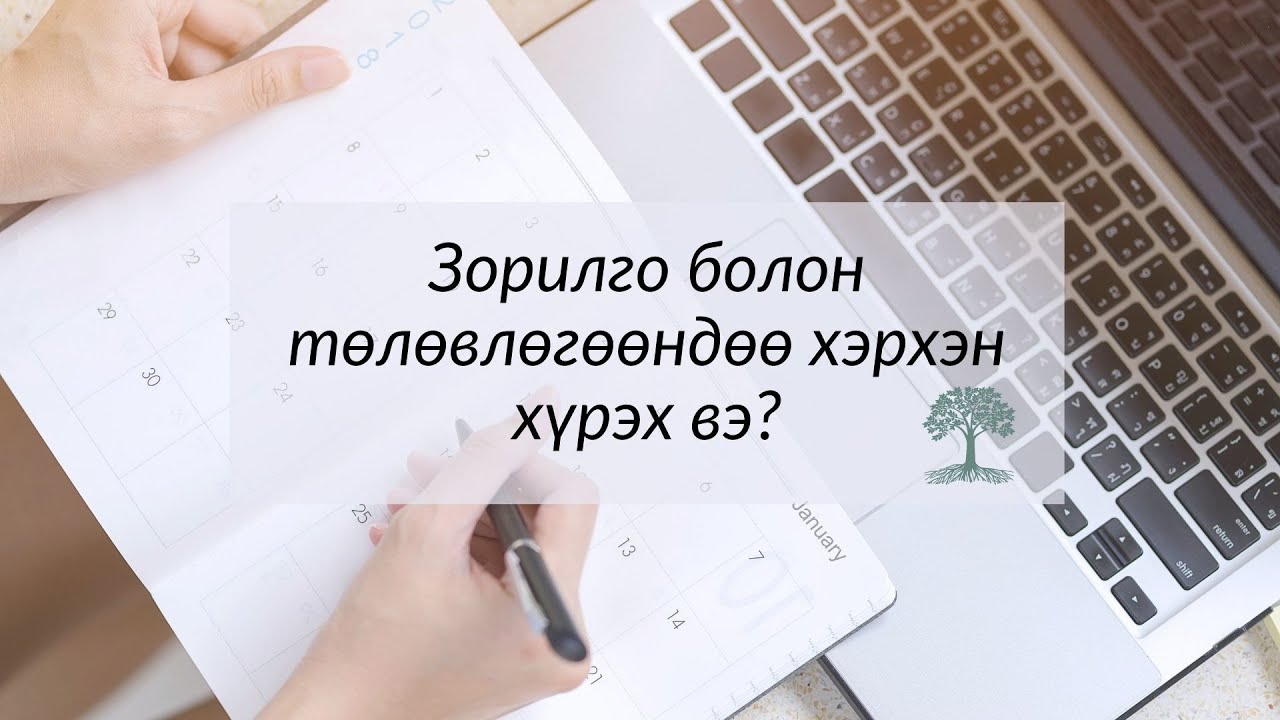 Зорилго болон төлөвлөгөөндөө хэрхэн хүрэх вэ?