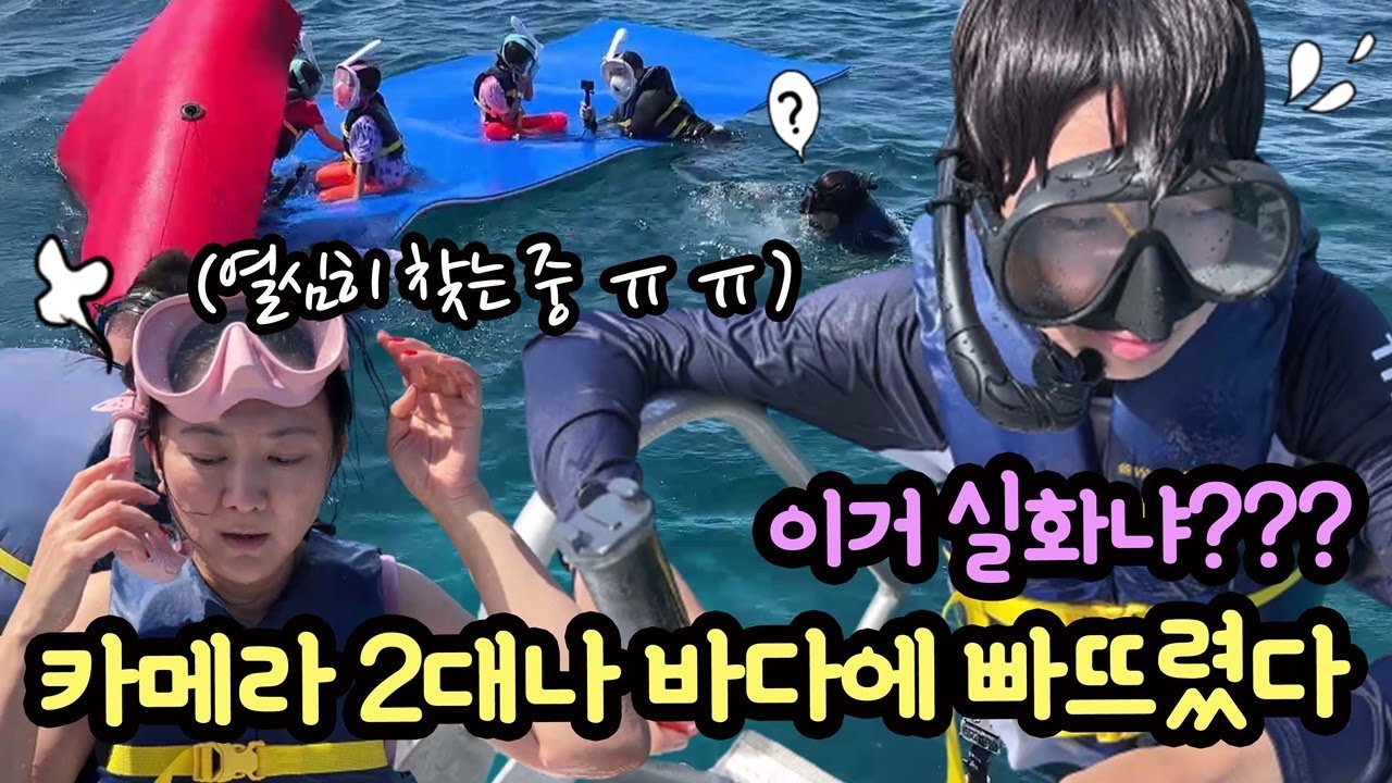이거 실화냐? 카메라를 2대나 바다에 빠뜨렸어요 ㅠㅠ (괌 돌고래 투어 갔다가 생긴 일) 마이린 TV