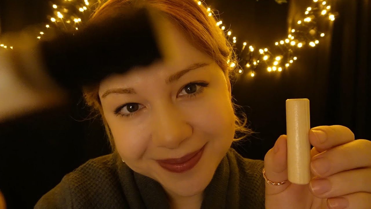 ASMR ~ Wooden Skincare & Makeup (Layered Sounds, Personal Attention)