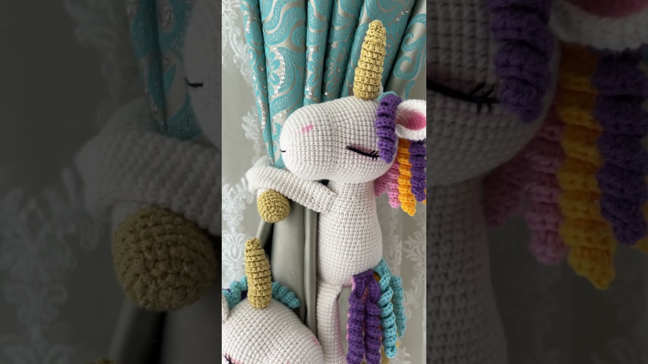Amigurumi unicorn perde tutucu #shorts