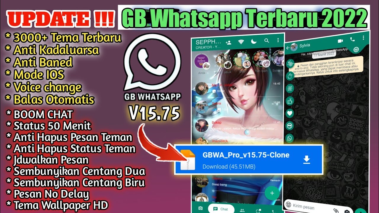GB Whatsapp Terbaru 2022 || Wa Gb Terbaru V15.75 || Anti Kadaluarsa