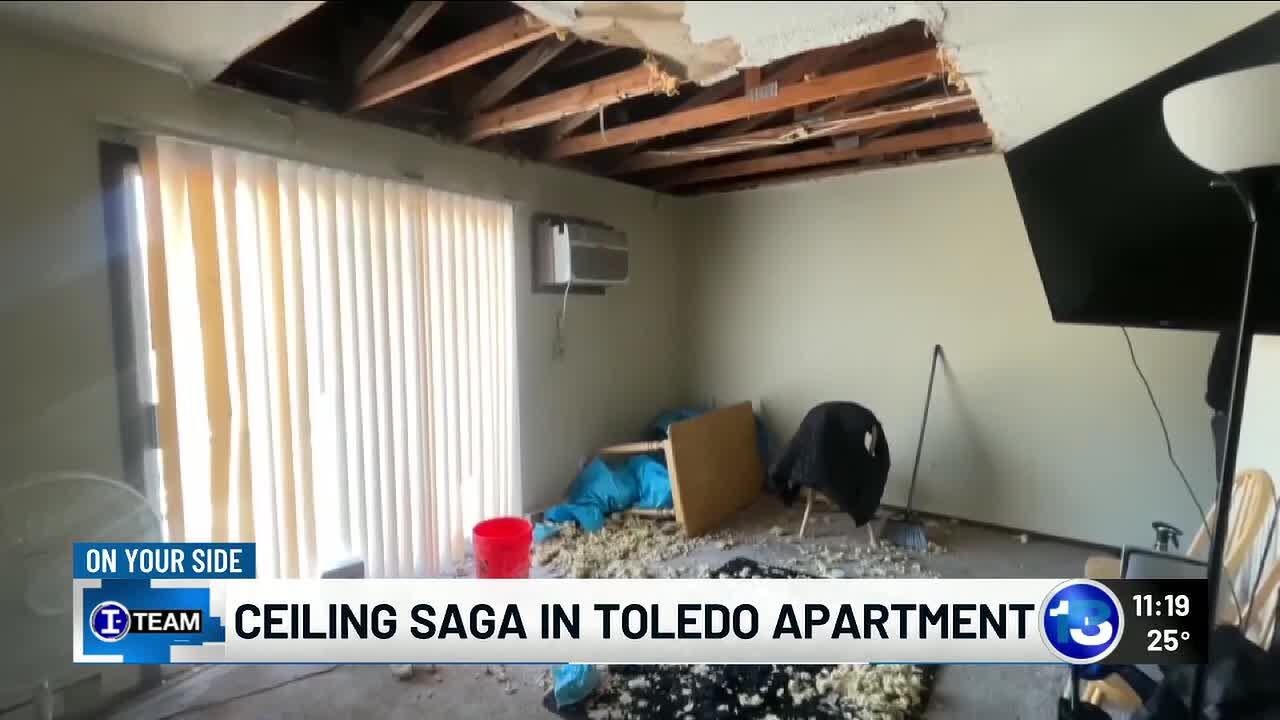 Ceiling saga in Toledo apartment