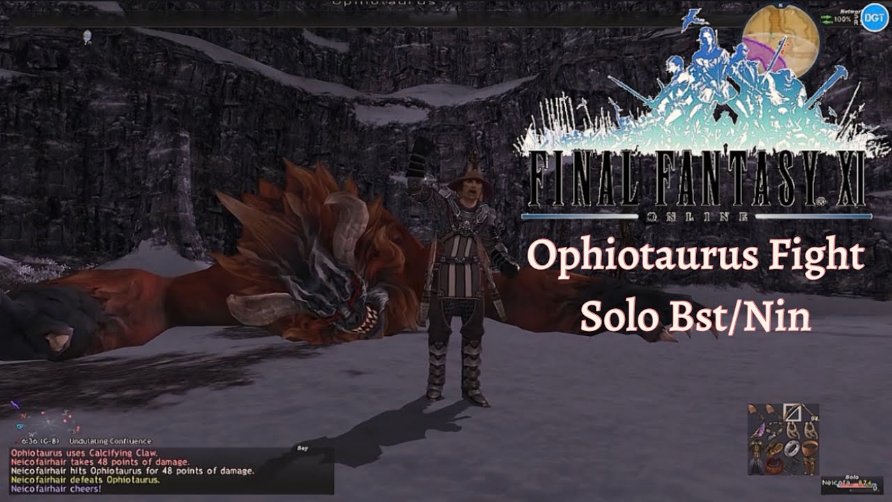 FFXI in 2026 - Ophiotaurus Fight Solo  Bst/Nin #ffxi 