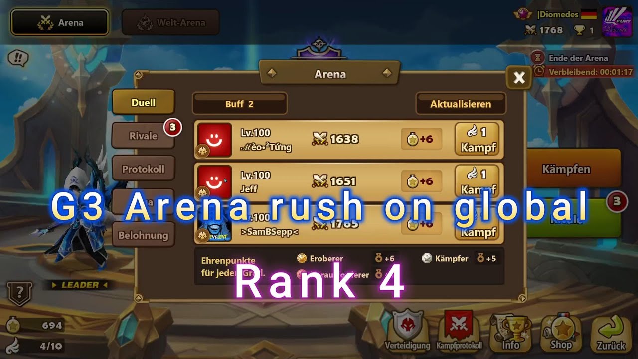 One win away from legend? - Summoners War Arena rush on global server (07-21-2025)