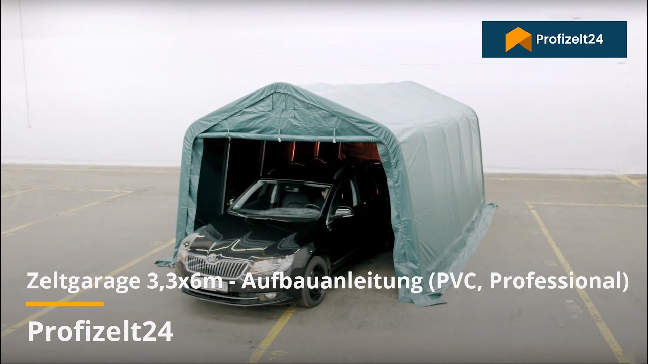 Zeltgarage 3,3x6m - Aufbauanleitung (PVC, Professional) | Profizelt24
