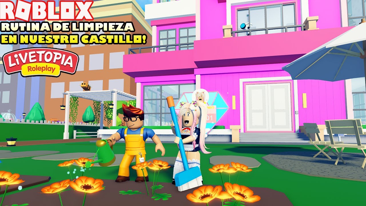 Rutina De Limpieza En Nuestro Castillo De Princesas En Livetopia! Roleplay 😃🧹🚽