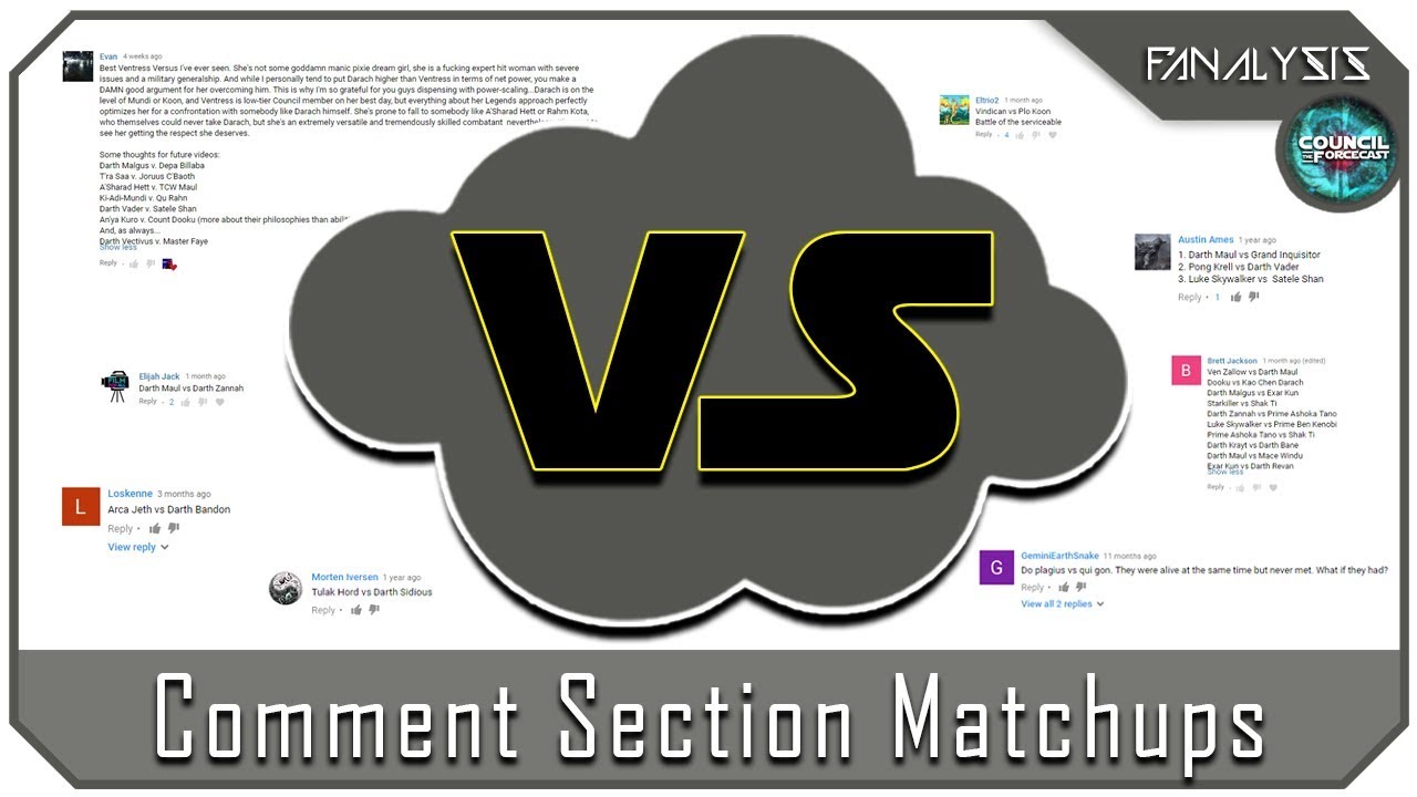Fanalysis Lite - Comment Section Matchups
