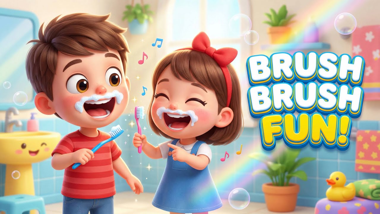 Brush Brush Brush Your Teeth | Healthy Habits Song for Kids | Nursery Rhymes For Kids