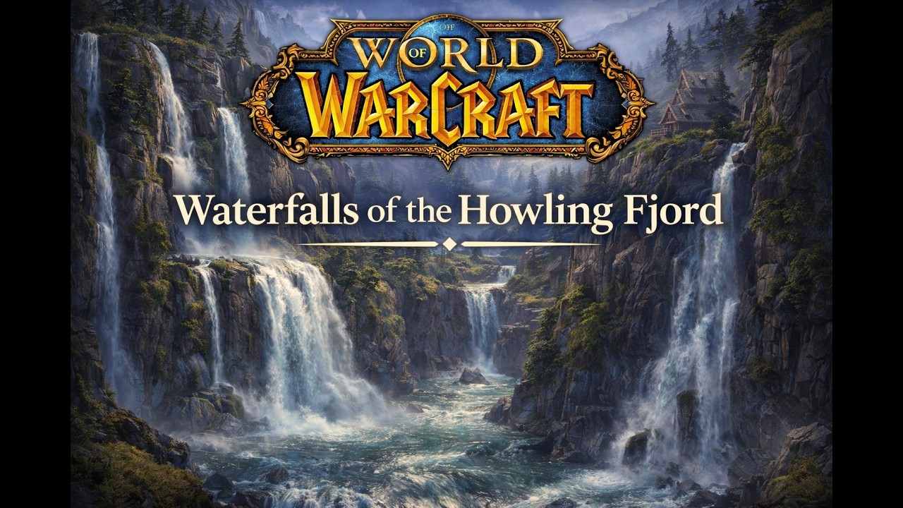 Calming Waterfalls of the Howling Fjord | WoW Ambience Exploration