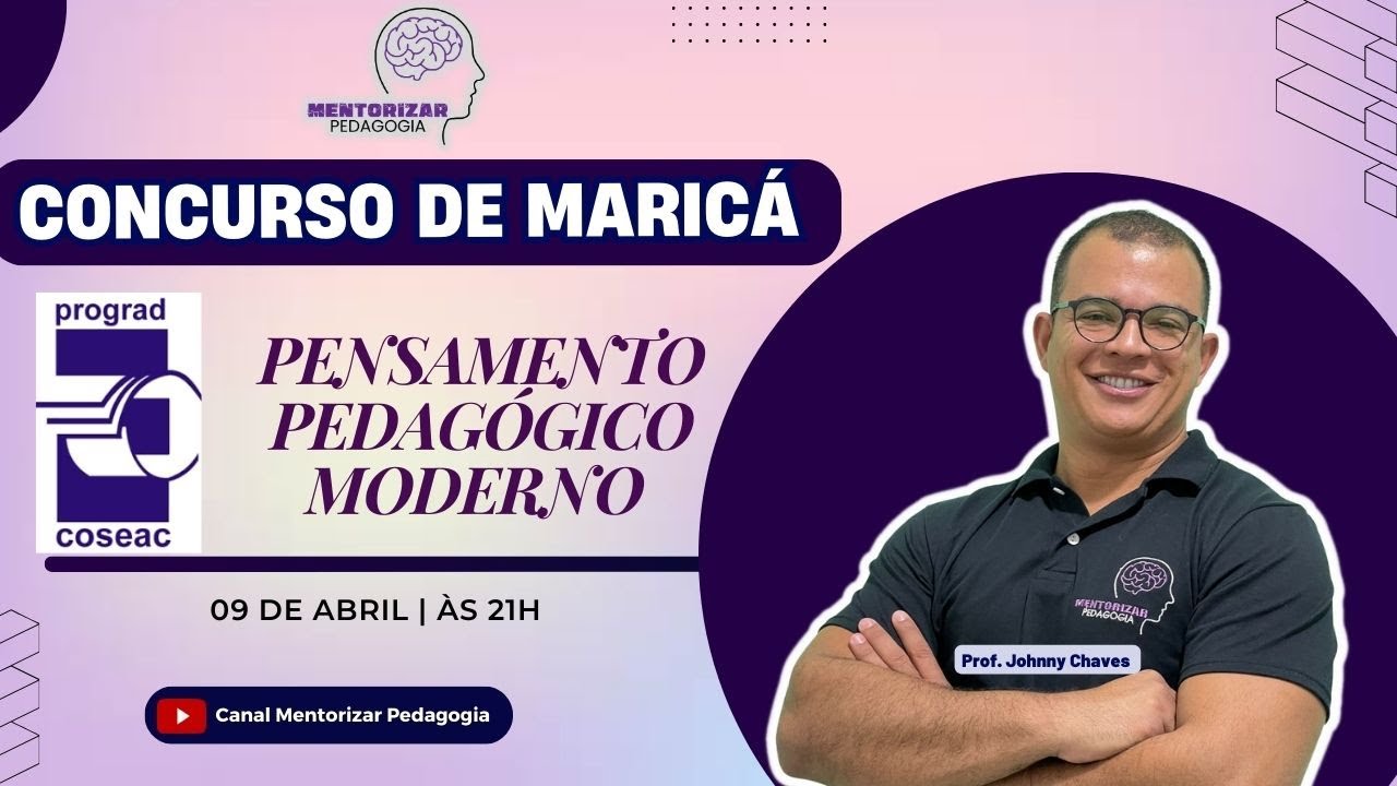 CONCURSO DE MARICÁ - Pensamento Pedagógico Moderno #coseac #Maricá #Comênio #Didática