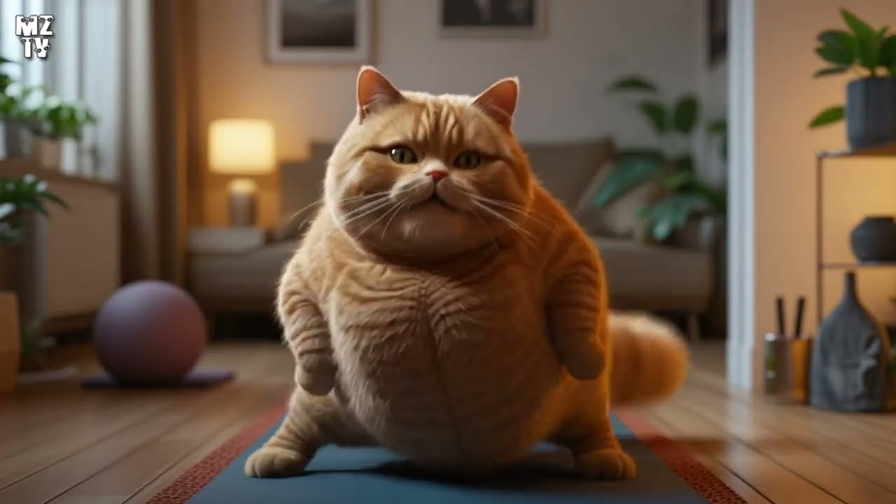Funny ginger cat