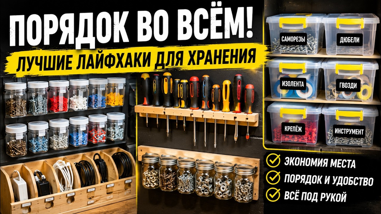 🔥 ГЕНИАЛЬНЫЕ ЛАЙФХАКИ ДЛЯ ХРАНЕНИЯ И ОРГАНИЗАЦИИ ВЕЩЕЙ!