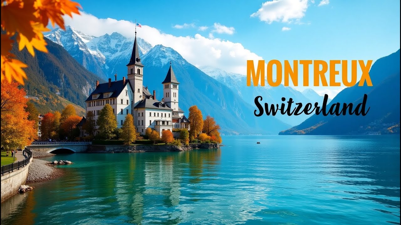 🇨🇭 Montreux Walking Tour | Relaxing Walk Along Lake Geneva | Switzerland 4K
