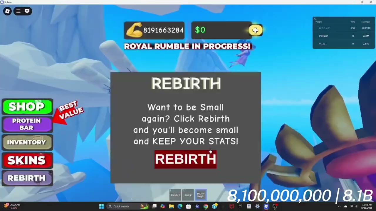 20,000,000,000 strength (Boxing Simulator 2)