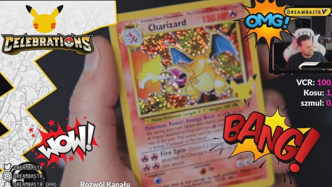 Charizard Celebrations! Urywki z live! Otwarcie kart celebrations!