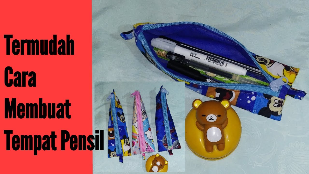 Termudah Cara Membuat Tempat Pensil / Tutorial Pencil Case/ DIY EASY PENCIL CASE / Sketsacraft