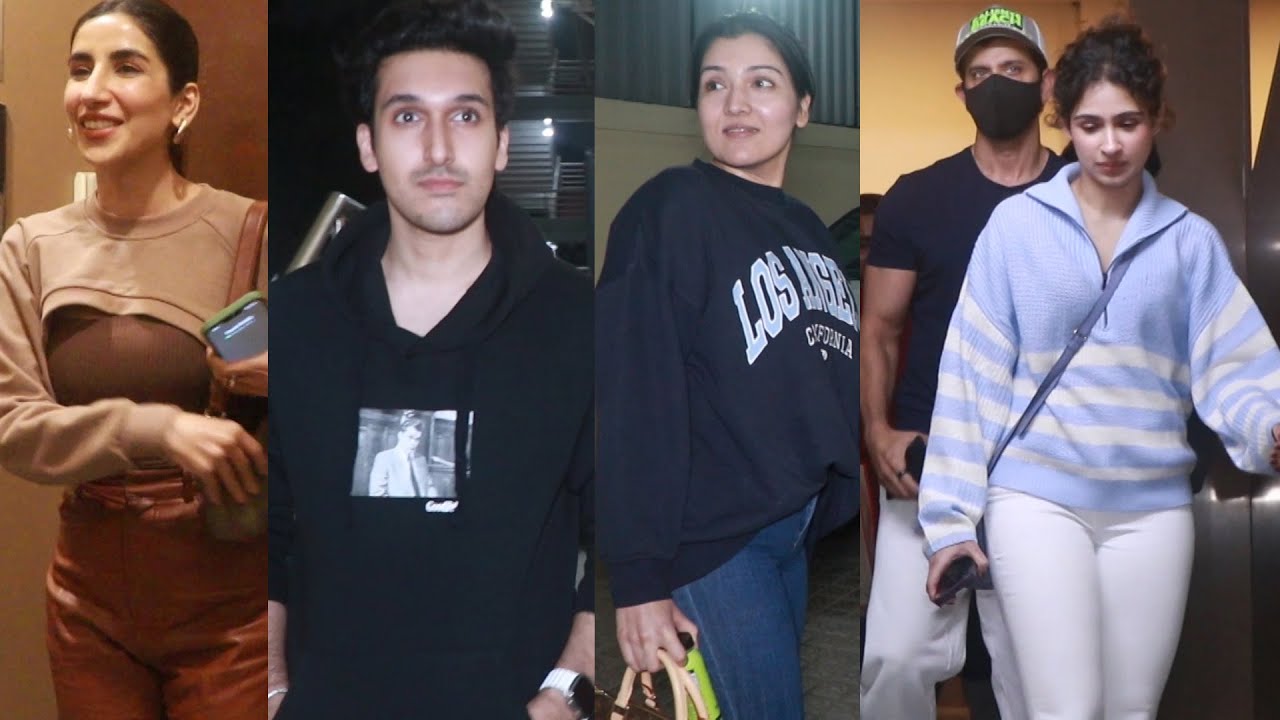 Hrithik With Saba Azad,Tina & Yashvardhan Ahuja At Pathaan Screening | MS shorts #Shorts