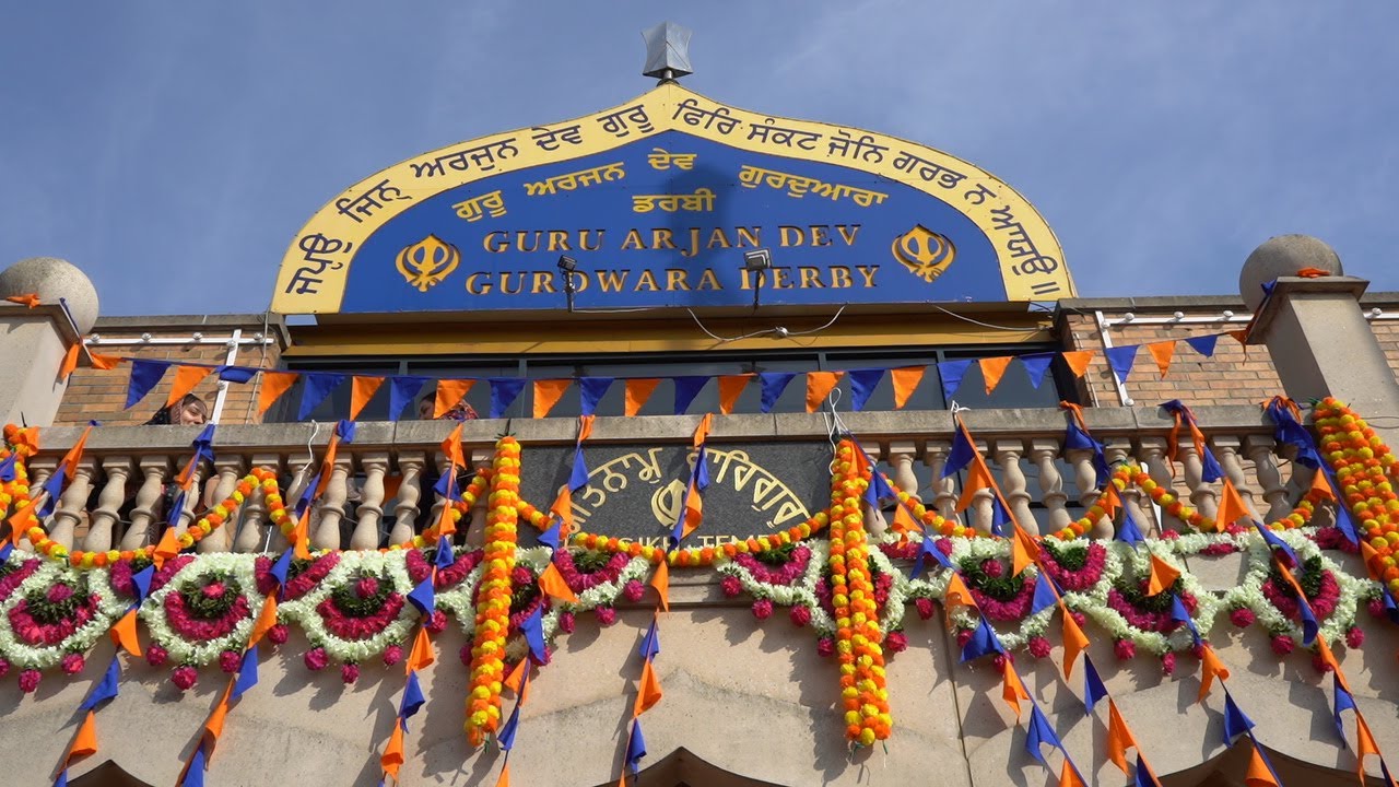 Guru Arjan Dev Gurdwara (Derby UK) Vaisakhi Nishan Sahib Seva April 2022