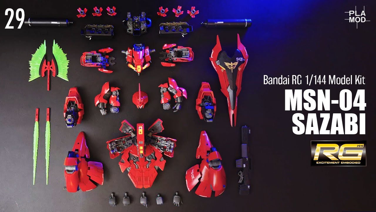 [FULL] MSN-04 SAZABI | Bandai RG Model Kit | Speed Build #サザビー #ガンプラ