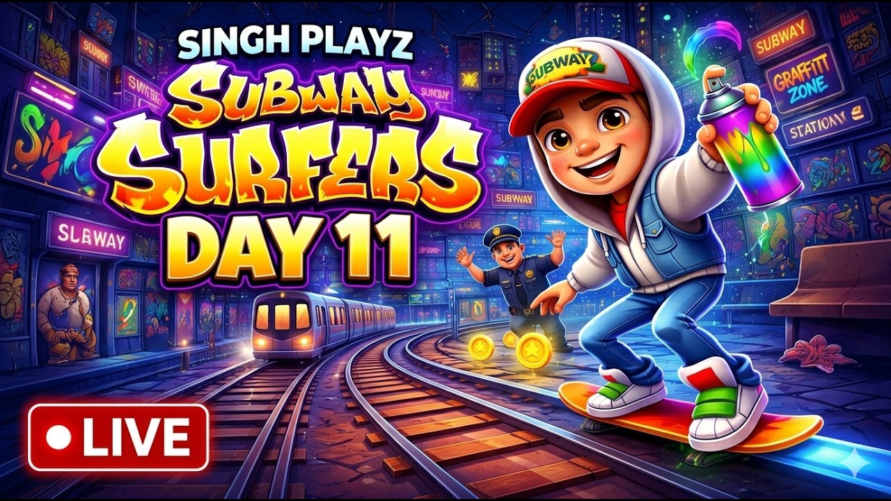Subway Surfers Live Gameplay Day- 11 | Singh Playz is Live #shortslive #subwaysurfers #shorts #live