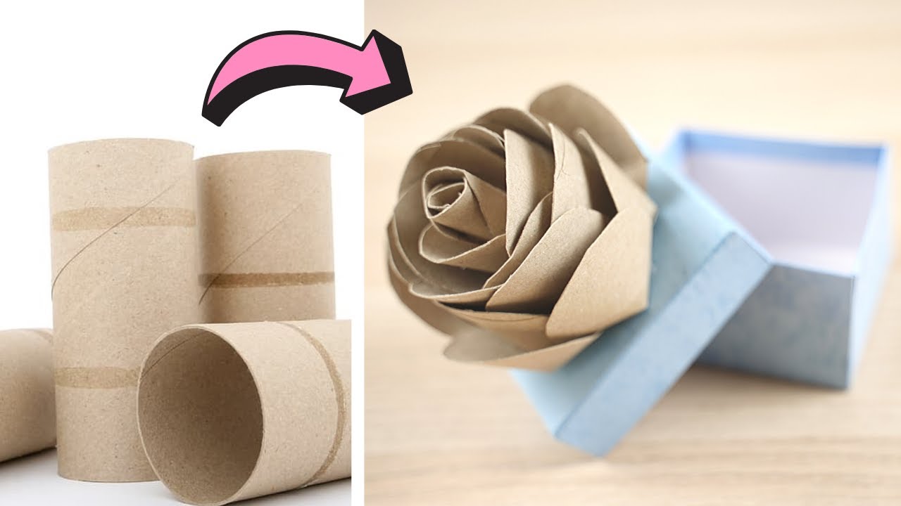 Roses Using Toilet Paper Rolls - How to Make Roses from Toilet Paper Rolls